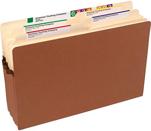 Bolso de arquivo smead, guia de corte reto, expansão de 3-1/2 , tamanho legal, redrope, 25 por caixa