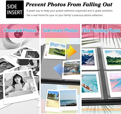 2pcs, 192 bolsos álbum de fotos para Fujifilm Instax Square Sq1/Sq6/Sq10/Sq20 Câmera, SP-3 Mobile Printer, Kodak Mini Shot 2 Retro Instant