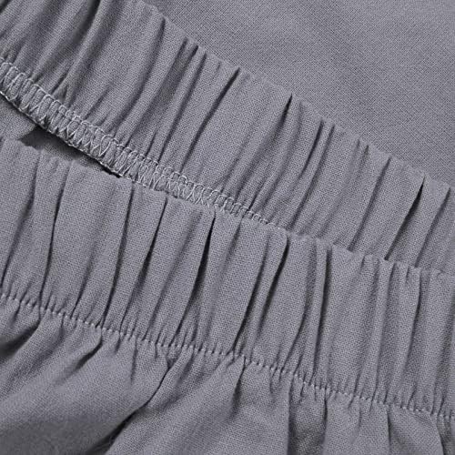 Saias de Miashui para mulheres curtas Caia alta de verão Casual de algodão casual com vestido curto de bolso para mulheres