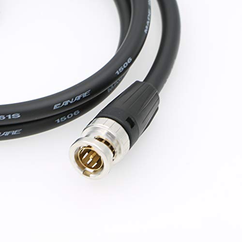 12g BNC-Coaxial Cable's Cables de Alvin HD SDI BNC Male para o cabo original em forma de L para câmera de vídeo 4K 1m Blue