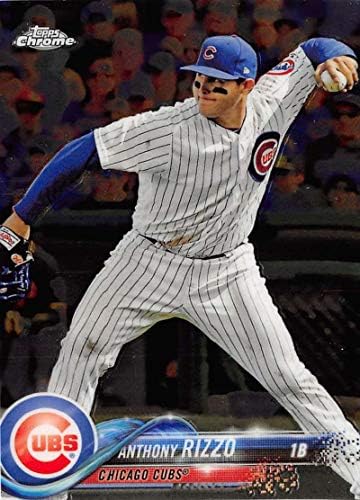 2018 Topps Chrome 49 Anthony Rizzo Chicago Cubs Baseball Card - GotBaseballCards