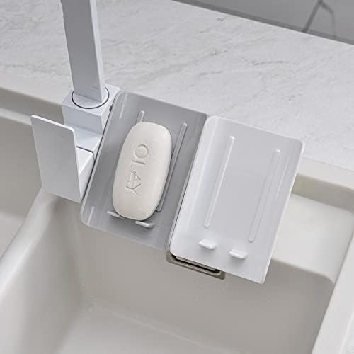 Sabão de sabão para banheiro barraca de sabão para chuveiro bandeja de capa de sabão de parede com drenagem caixa de lavador de
