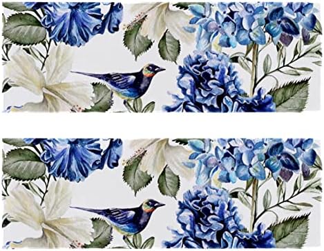 Toalhas de mão de mão VBFOFBV para o banheiro da cozinha de ioga Toalhas decorativas, conjunto de 2, hortênsia azul floral