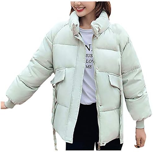 PRDECEXLU School Slave Holiday Long Holiday Jacket for Women Open Front Encanto Zip Up Soly Fit Casacos Puffy Solid Soft Soft