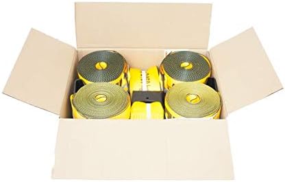 MyTee Products Kinedyne Winch tiras de 4 x 30 'Gold de serviço pesado com ganchos planos WLL 5400 LBS | Controle de carga de