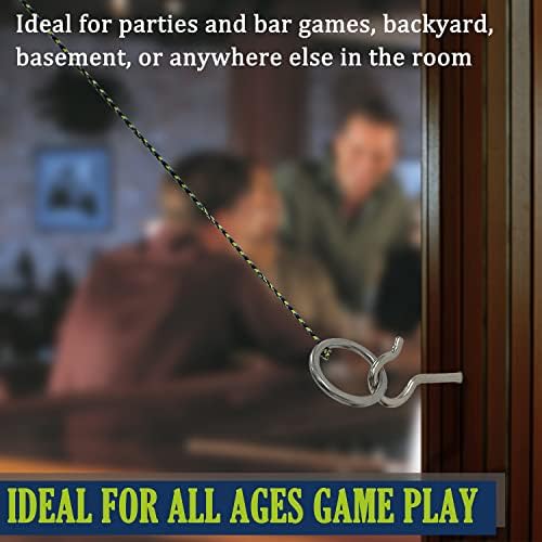 Jogo de jogo de gancho e toque de jogo de alvo de alvo DIY Kit -anel de aço imperceptível, corda de poliéster e hardware