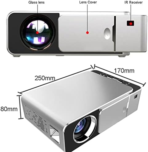 HGVVNM T6 Android 10 Wi -Fi Opcional 3000lumen 720p HD LED portátil HD I Suporte 4K 1080p Home Theater Proyector Beamer