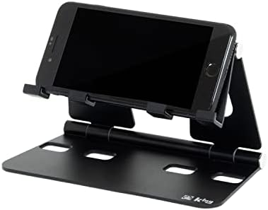 Swallow King como PDS Dual Smartphone Stand, 2 smartphones, tablets, laptops, desktops, dobrável, portátil, ângulo ajustável,