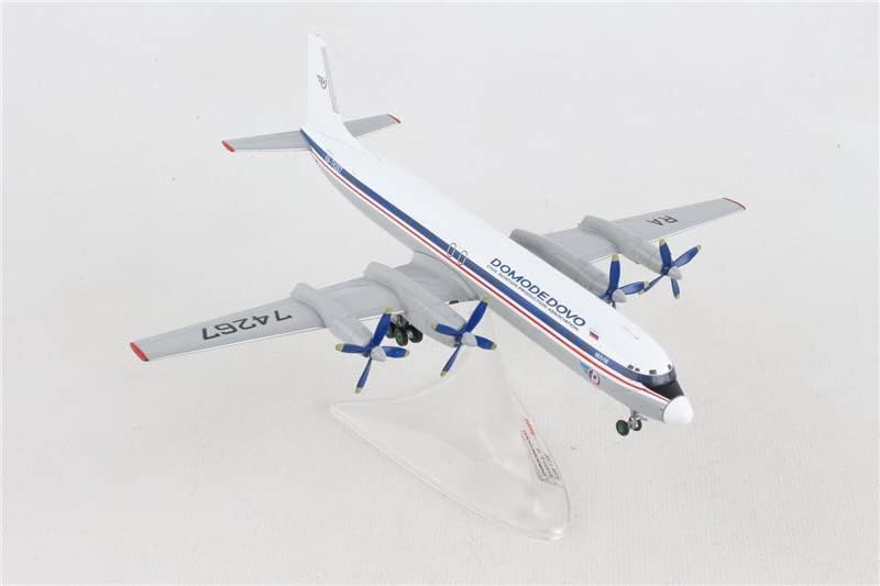 Para Herpa Domodedovo Airlines Ilyushin IL-18 RA-74267 1/200 Aeronave Diecast Modelo pré-construído