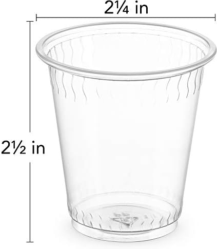 PlasticPro 3 oz Copos de bebida clara de bebida descartável [100 contagem]