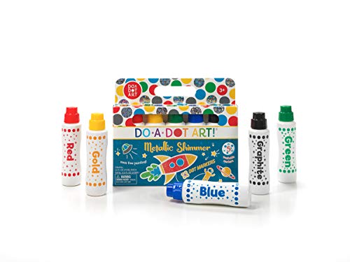 Marcadores de arte para crianças laváveis ​​- nova tinta de brilho metálico daubers não -tóxicos para crianças, crianças em idade