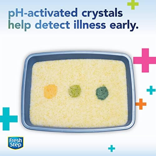 Cristais de etapa fresca Monitoramento da saúde A ninhada de gatos, cristais leves e leves verifica os níveis de pH da urina para