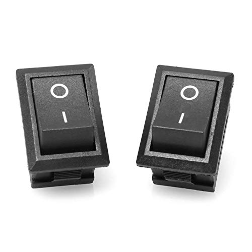 Magic & Shell Inline Cord Switch 2pcs Black Duplex On/Off Alimentação Rocker Trower Switch para lâmpada de mesa de controle duplo