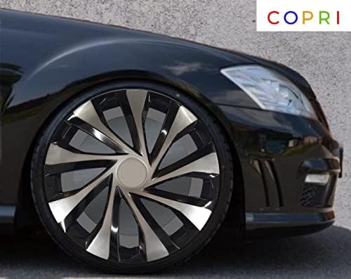Conjunto de copri de tampa de 4 rodas 13 polegadas Black Hubcap Snap-On Fits Hyundai