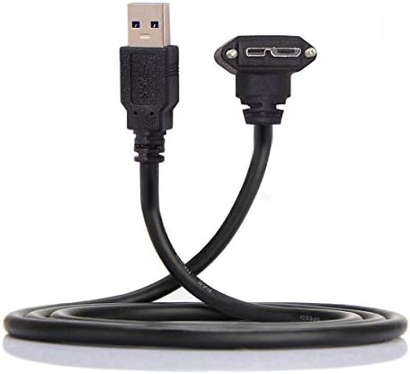 Chenyang USB 3.0 para Micro USB 3.0 B 90 graus Cabo de dados angulares com montagem de parafuso para câmera industrial 1,2m