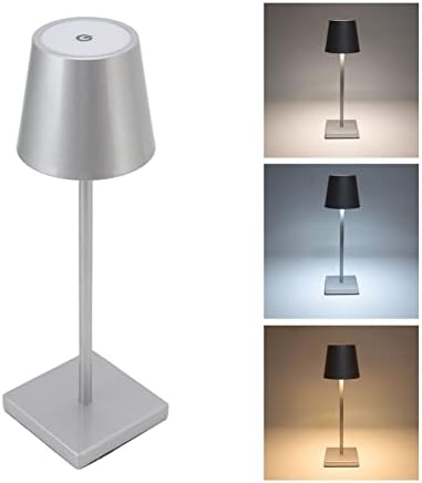 Lâmpada de mesa Topincn, LED de alto brilho LED Touch reduzível moderno luminoso de mesa simples, lâmpada de mesa sem fio recarregável para barra de restaurante