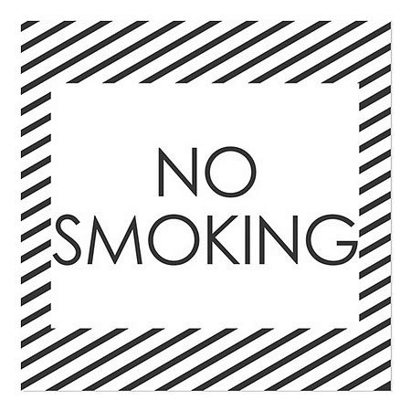 CGSignLab | Janela de não fumar -Stripes White se agarra | 5 x5