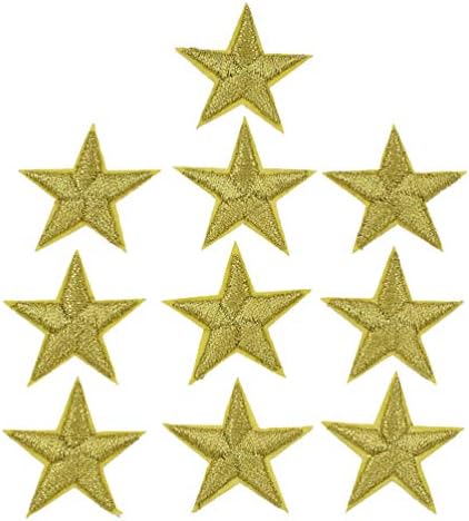 Kozoren 10pcs Mini estrela de morango bordado em cravilhas Cartoon Pentagram Appliques Patches para costurar embarcações