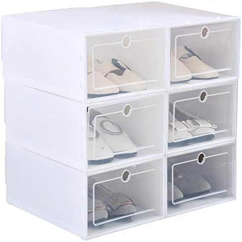 ZRSJ Propertável 3pcs Flip Shoe Box, caixa de gaveta transparente espessada, caixa de armazenamento de sapatos de sapato de plástico para uso doméstico