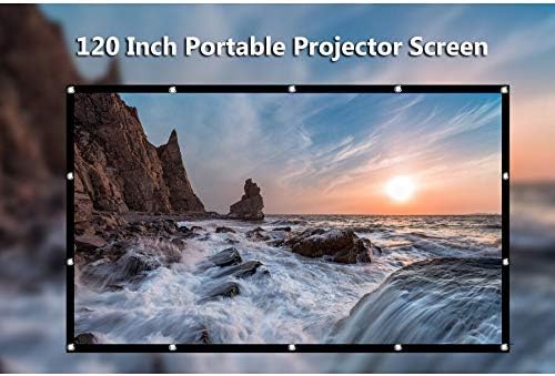 Tela do projetor JRDHGRK 133/120/100 polegada 16: 9 Material de pano branco portátil dobrável para projetor de 4K Full HD