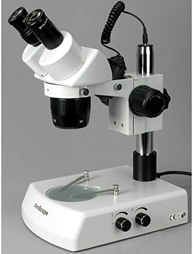 Microscópio estéreo binocular AMSCOPE SW-2B13Z, Oche Wh10x, ampliação 10x/20x/30x/60x, objetiva 1x/3x, iluminação superior