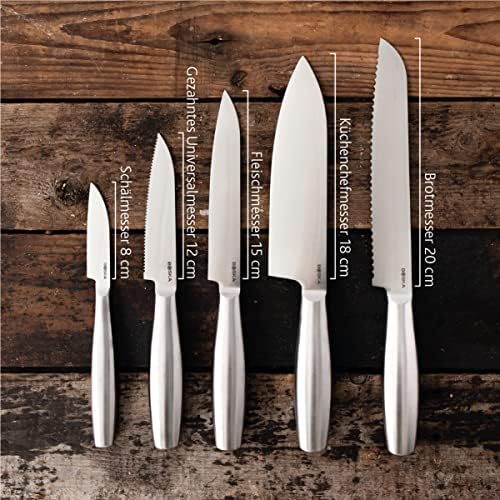 Faca de cozinha Boska conjunto de facas de cozinha de 5 peças para cortar, fatiar a faca para corte de carne e cubos de comida
