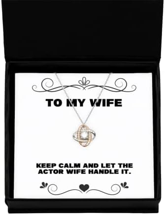 Presentes úteis da esposa, mantenha a calma e deixe a esposa do ator lidar com isso, novo colar de ouro rosa de férias de
