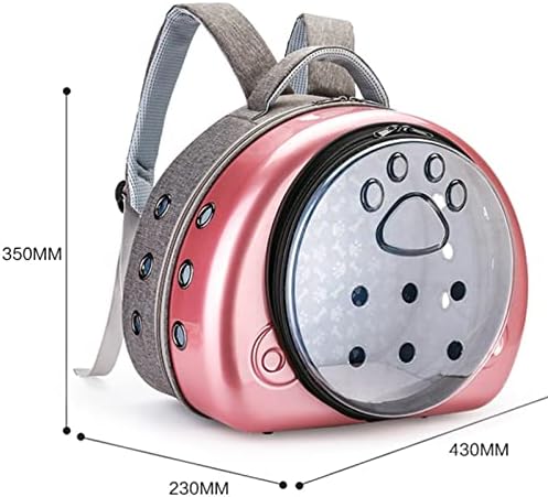 Musite Travel Pet Pet portátil transportadora respirável transparente mochila mochila de transporte/rosa