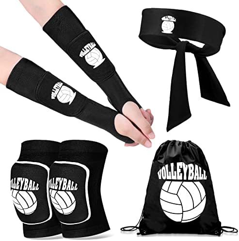 GIEGXIN 6 PCS Mangas de vôlei de vôlei Mangas de braço para meninas adolescentes Acessórios para joelheiras de vôlei de vôlei