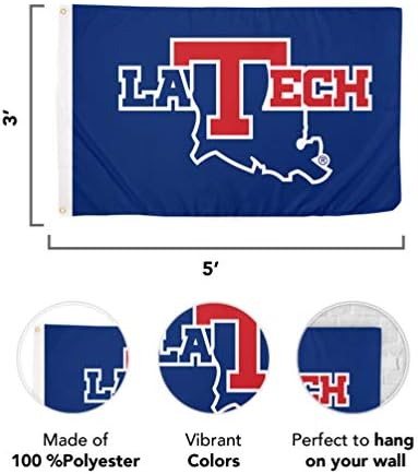 Desert Cactus Louisiana Tech University Flags Bulldogs La Bands Banners poliéster interno externo 3x5