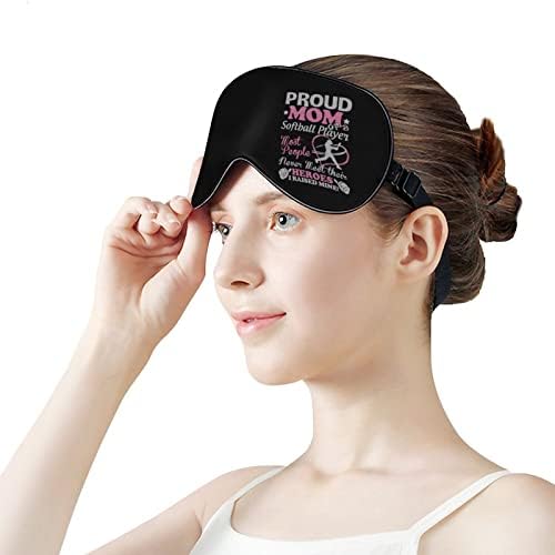 Máscara para dormir mãe de softball com tira de alça ajustável Blackout Blackout Blackfold para viajar Relax Nap