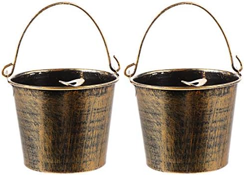 Partykindom 2pcs Ferro de mesa de ferro cinzas retrô recipientes de cinzas de forma de balde de decorações para decorações de casa/parede/sala