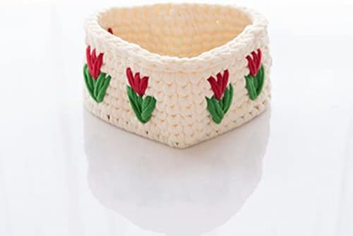 Sewroro 2pcs cesto de madeira forma de coração inferior em branco Base de madeira redonda de cesta de crochê para cesta de diy