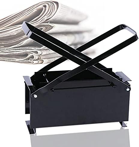 Dnysysj Newspaper Brikety, imprensa de aglomerado de jornais, tijolos de troncos de papel de transformador manual para aquecer