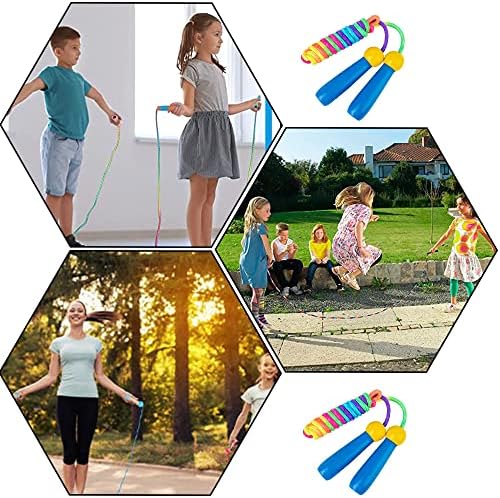 Pulando corda de salto ajustável corda de madeira pular corda para exercícios de exercícios para o jogo da escola ao ar livre Atividade