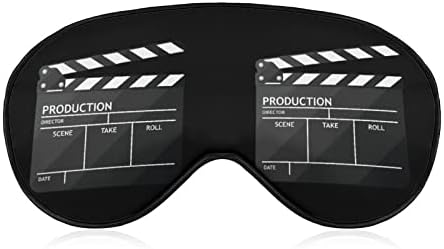 Cinema Clapper Board máscara de sono macia máscara ocular portátil com cinta ajustável para homens mulheres