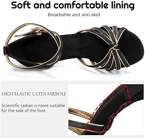 Sapatos de dança latina femininos de Hiposeus para salão de baile, tango, salsa, sapatos de dança de bachata, modelo 217