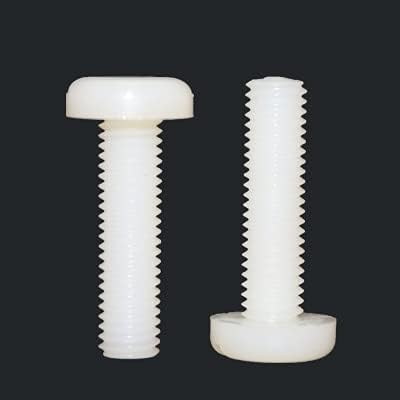 Parafusos de nylon redondos de parafuso com fenda M4 parafusos de slot plástico de 4-40 mm de comprimento)