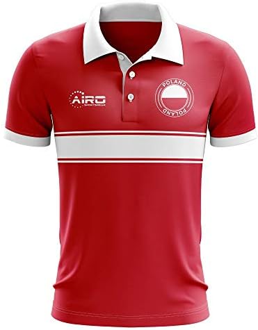 AirosportSwear Polônia Concept Stripe Polo Football Soccer Jersey - Kids