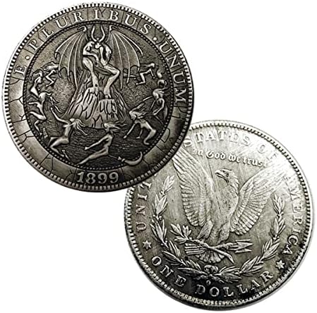 Moeda de moeda de aranha moeda de moeda mágica 1921 American Skull Coin Comemorative Coin Graving Coin Copper Silver Coin