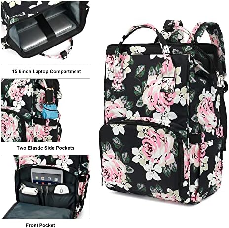 Mochila Laptop Floral de Yusudan para homens, Backpacks da Escola College de 15,6 polegadas Backpacks para trabalho/escola/viagens/negócios