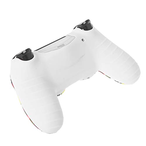 Hijing Silicone Controller Cover Case de protetor de pele + 2 PCs Caps de aderência, capa de gamepad perfeita para o controlador PS4