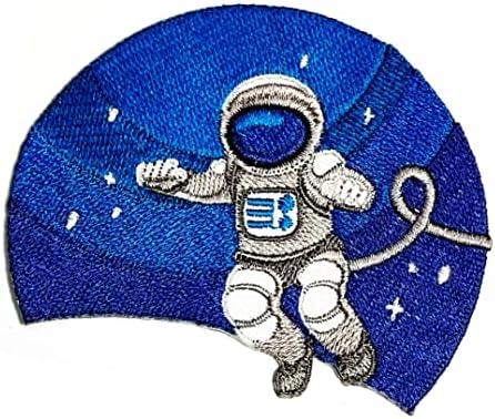 Rareasy Patch Astronauta Aplique Costurar Ferro em Patch Bordado Bordado Logo Astronauta Space Universo Cartoon Kids