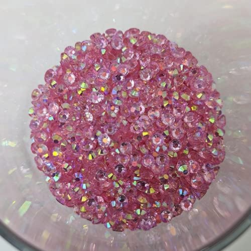 Blingirl transparente Gelinho de rosa claro AB strassões 3 mm, 10000 pcs resina shinestone SS10 Bling Diamond Stone para copos, sacos, sapatos, caneta, unhas, projetos de bricolage