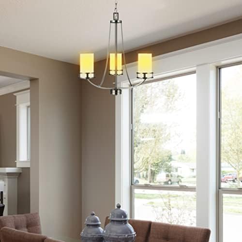 Iluminação de geração Robie Chandelier de 3 luzes | Luminária de teto moderno para decoração de quarto | Lustre para sala de jantar