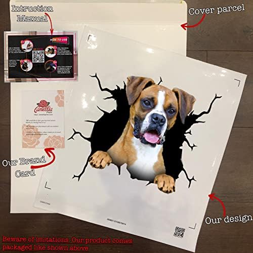 Camellia Print Boxer Presentes de cachorro Boxer engraçado adesivo de pára
