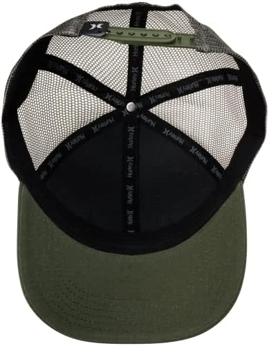 Hurley Patch Curved Brim Snap Back Trucker Cap