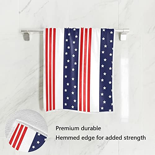 toalhas de mão macia senya para o Dia da Independência Americana, bandeira dos EUA com listras estrelas 4 de julho