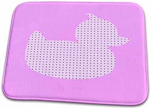 3drose Janna Salak Designs Baby - Pink Dot Baby Duck - Banheiro Banho Tapete
