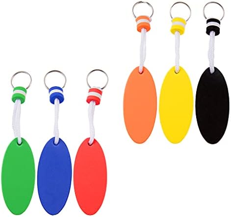 6 PCs Keychain flutuante para as chaves de barco Oval Flutuante Keychain Boat Boat Boat Pingle Float Suit para passeios de